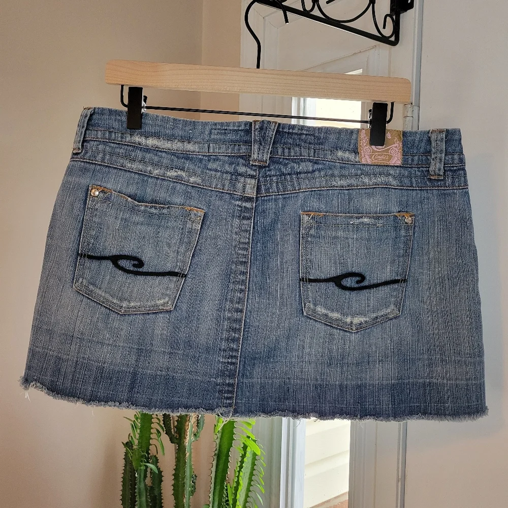 Candies Jeans‎ Y2K Mini Jean Skirt, Size Juiniors 13, 26in Waist